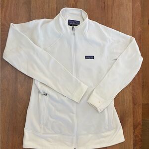 Patagonia Womens Cream Zip-Up Sweater